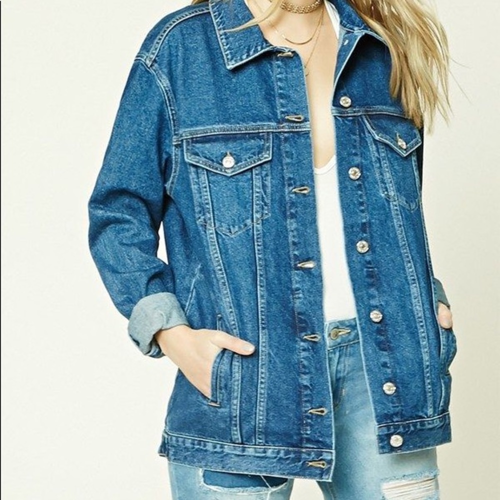 Long line Denim Trucker Jacket